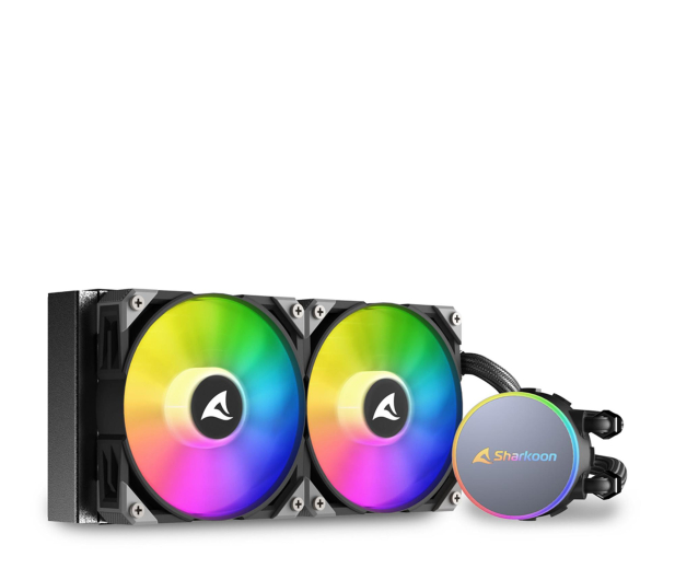 Sharkoon S70 ARGB AIO 240 2x120mm 4044951037995 - 1370214 - zdjęcie 4